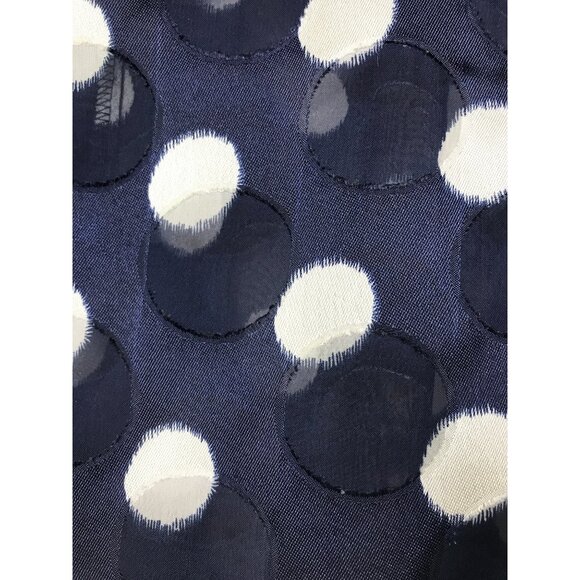 Zara Navy Polka Dot Ruffle Sleeve Top Size X-Small - Picture 7 of 11